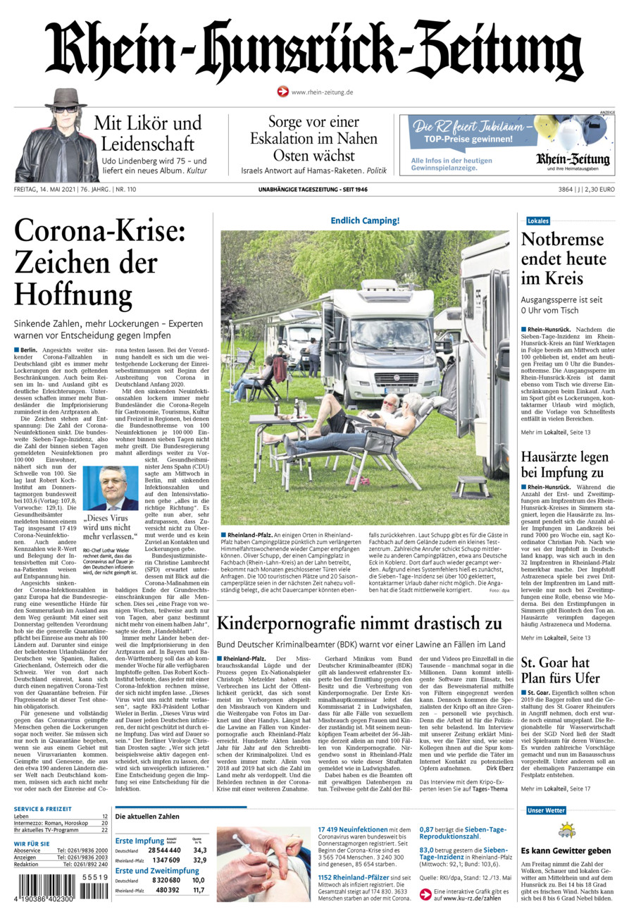 Rhein-Hunsrück-Zeitung vom Freitag, 14.05.2021
