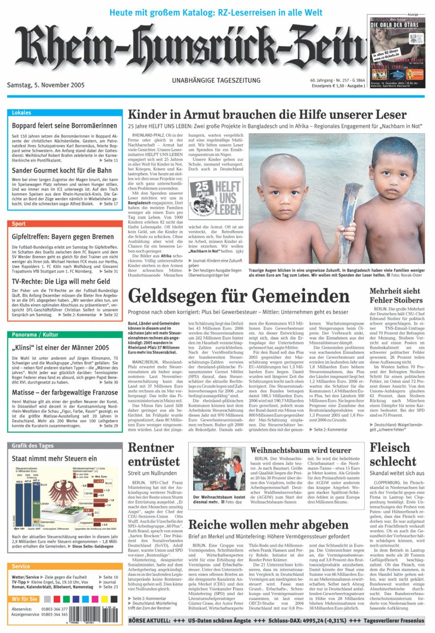 Rhein-Hunsrück-Zeitung vom Samstag, 05.11.2005