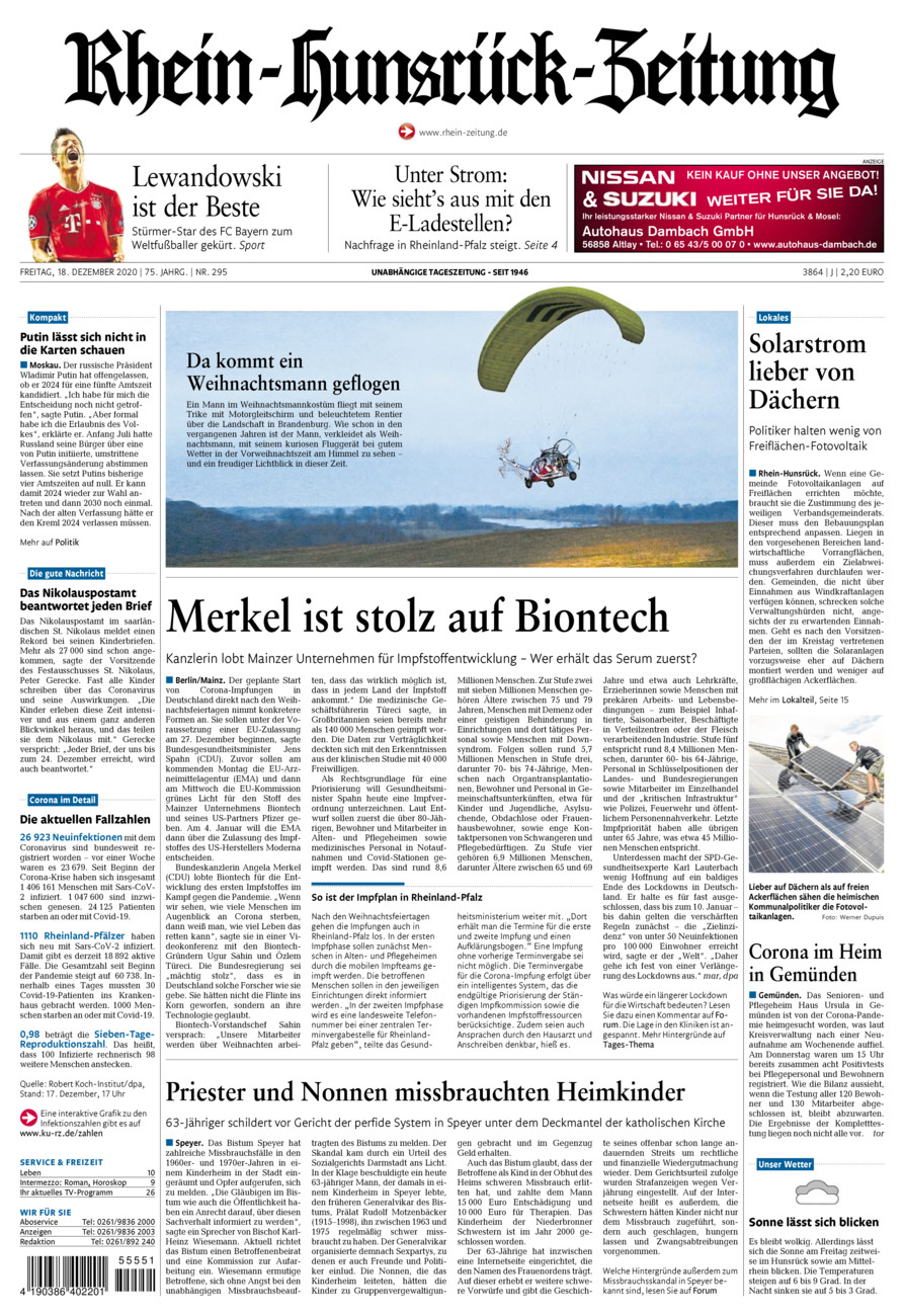Rhein-Hunsrück-Zeitung vom Freitag, 18.12.2020