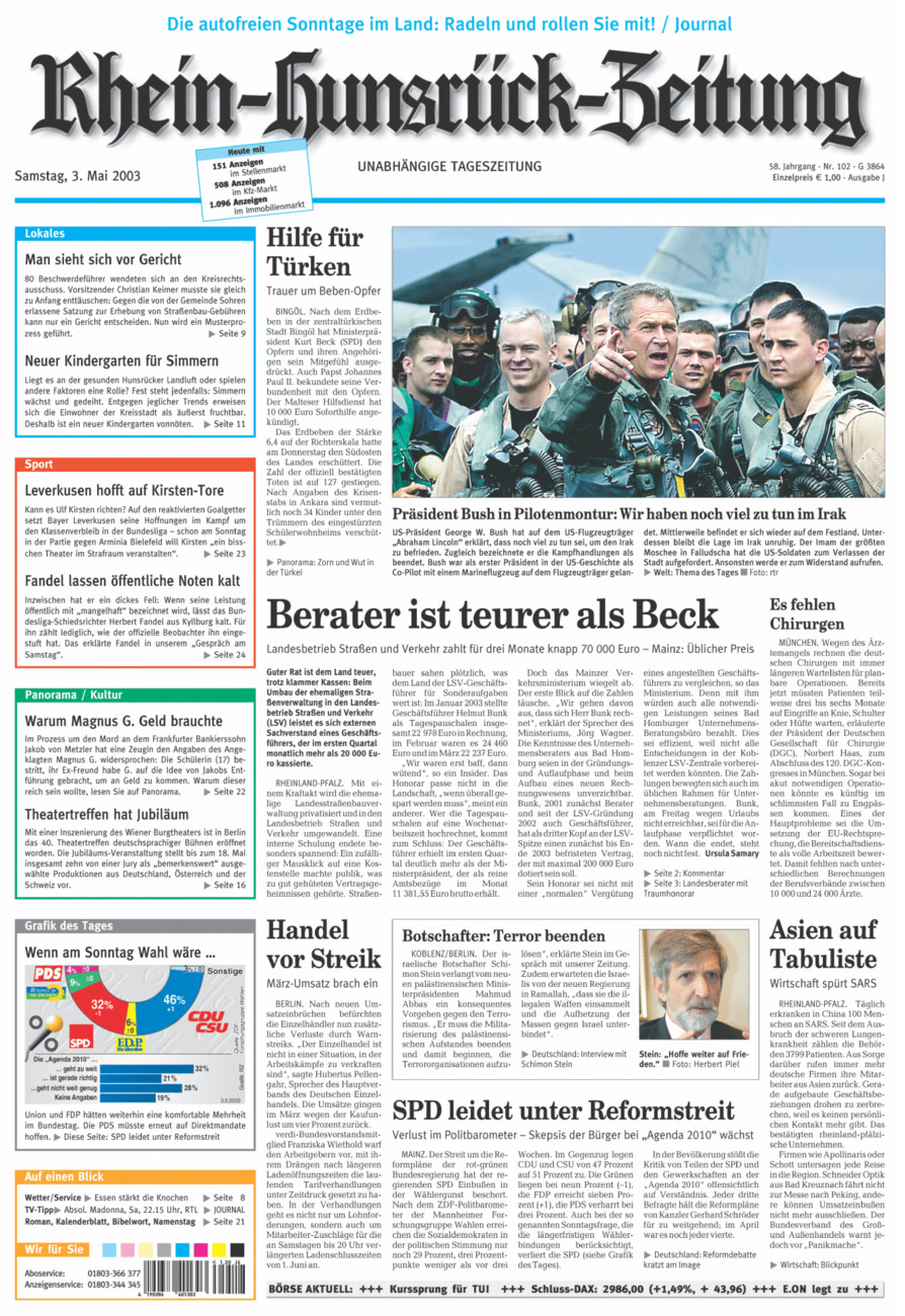 Rhein-Hunsrück-Zeitung vom Samstag, 03.05.2003