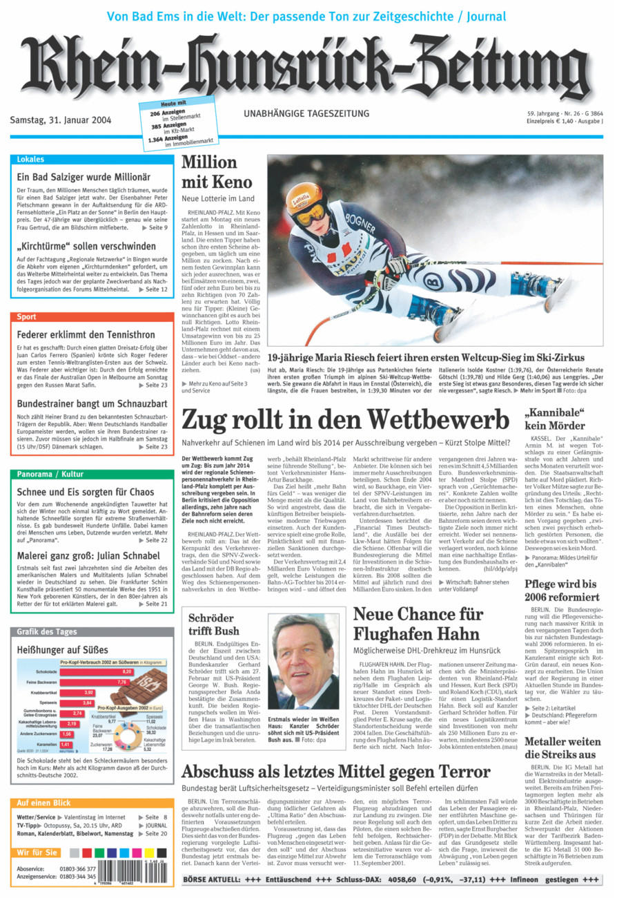 Rhein-Hunsrück-Zeitung vom Samstag, 31.01.2004