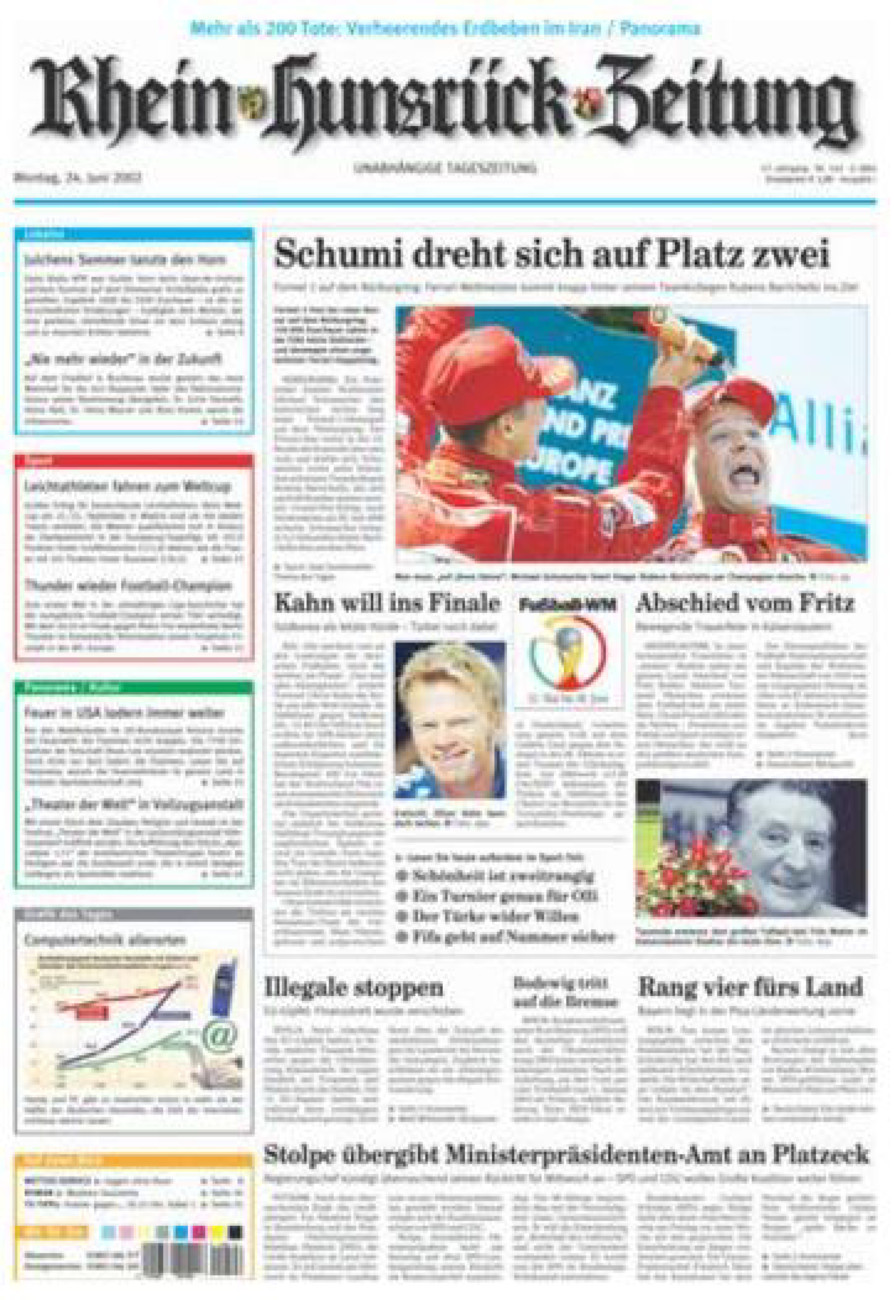 Rhein-Hunsrück-Zeitung vom Montag, 24.06.2002