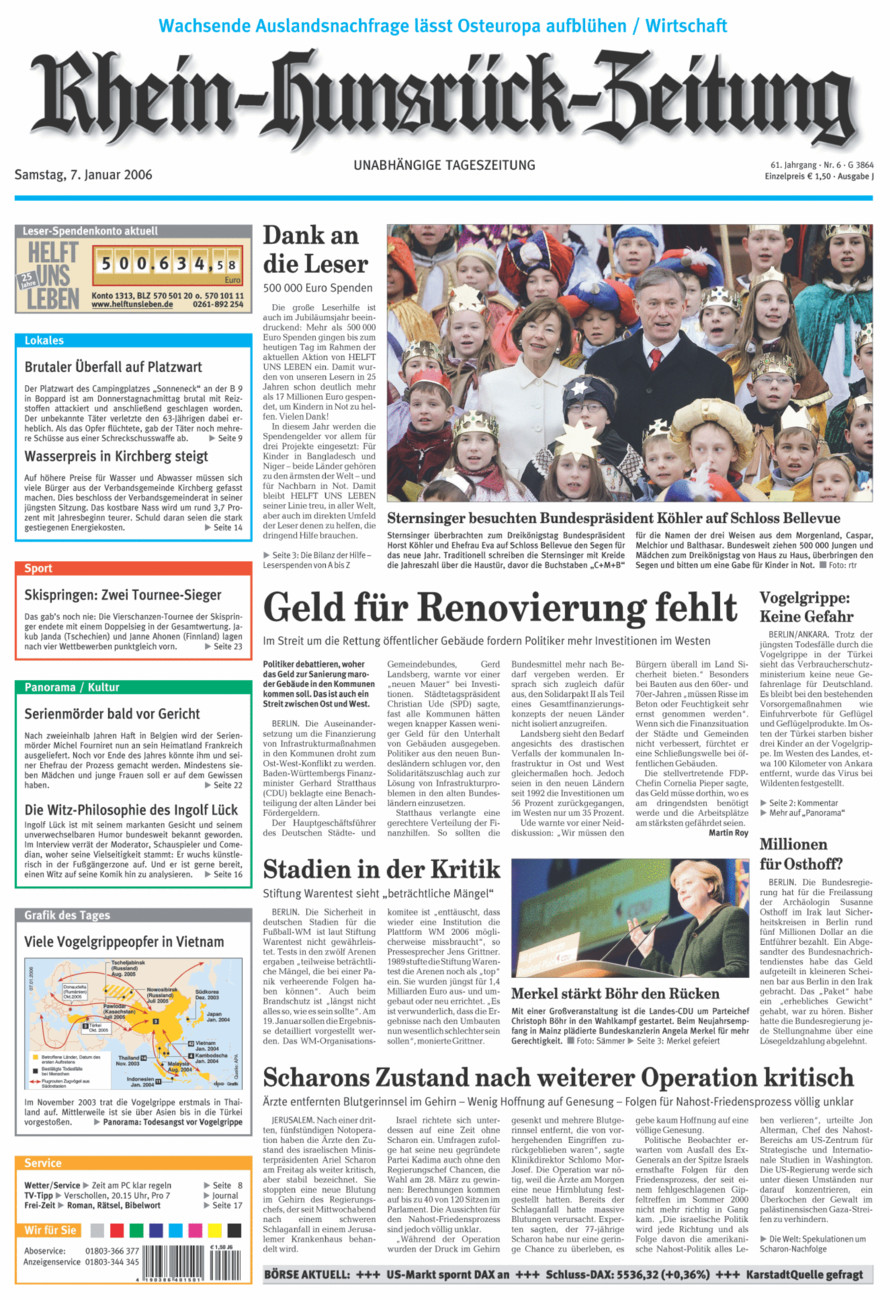 Rhein-Hunsrück-Zeitung vom Samstag, 07.01.2006