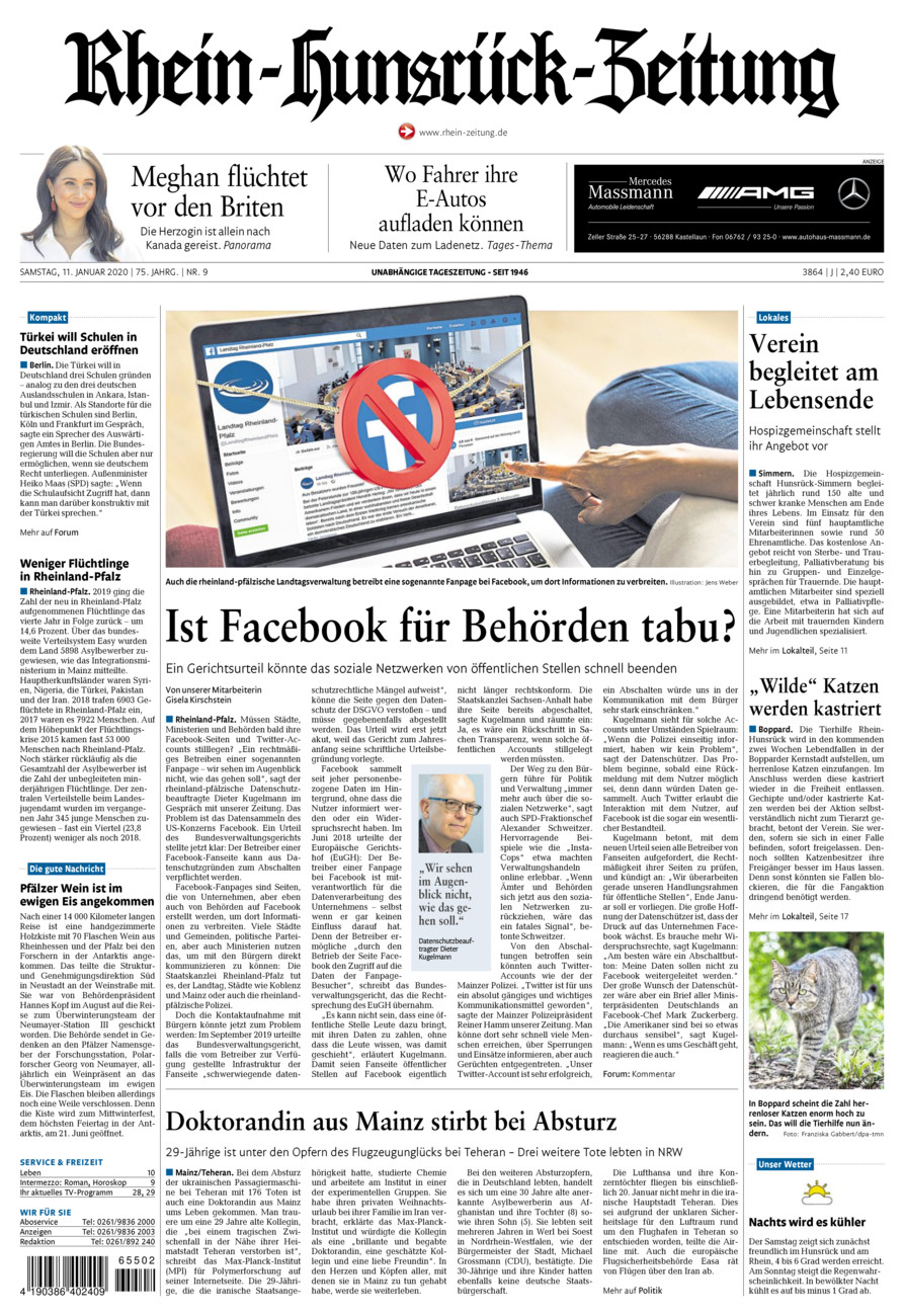 Rhein-Hunsrück-Zeitung vom Samstag, 11.01.2020