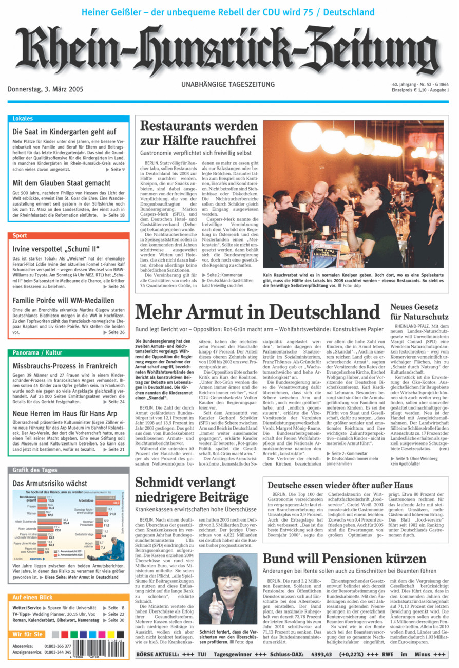 Rhein-Hunsrück-Zeitung vom Donnerstag, 03.03.2005