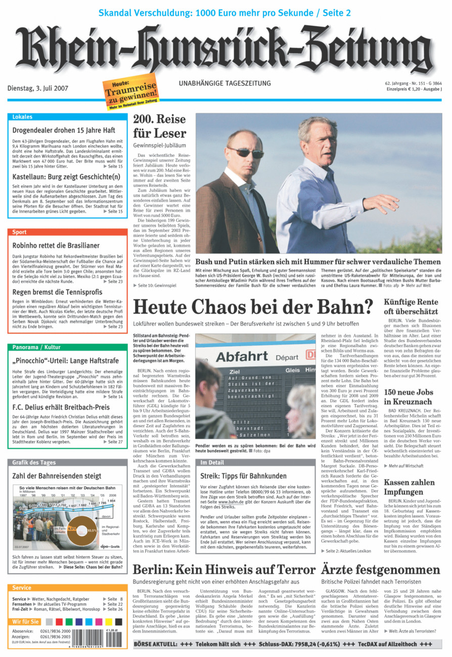 Rhein-Hunsrück-Zeitung vom Dienstag, 03.07.2007
