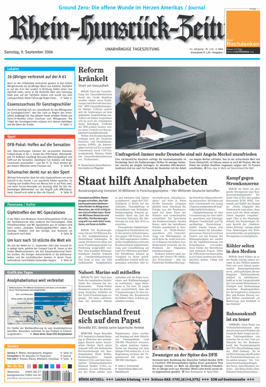 Rhein-Hunsrück-Zeitung vom Samstag, 09.09.2006