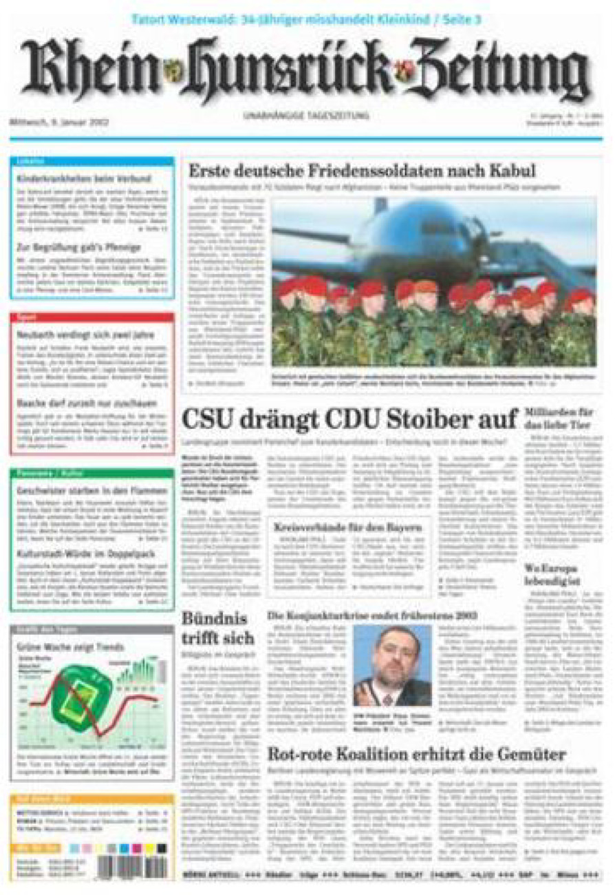 Rhein-Hunsrück-Zeitung vom Mittwoch, 09.01.2002
