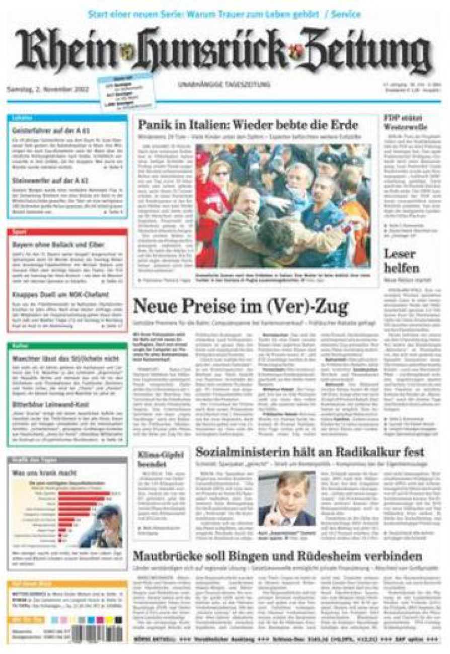 Rhein-Hunsrück-Zeitung vom Samstag, 02.11.2002