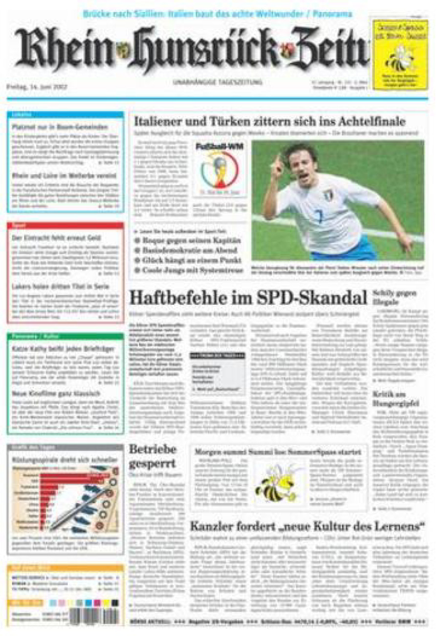 Rhein-Hunsrück-Zeitung vom Freitag, 14.06.2002
