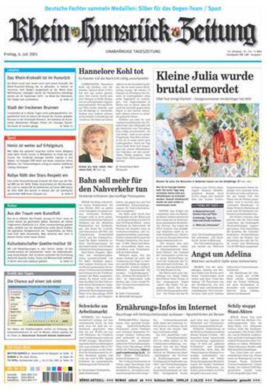 Rhein-Hunsrück-Zeitung vom Freitag, 06.07.2001