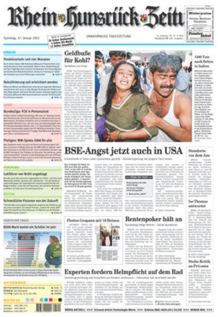 Rhein-Hunsrück-Zeitung vom Samstag, 27.01.2001