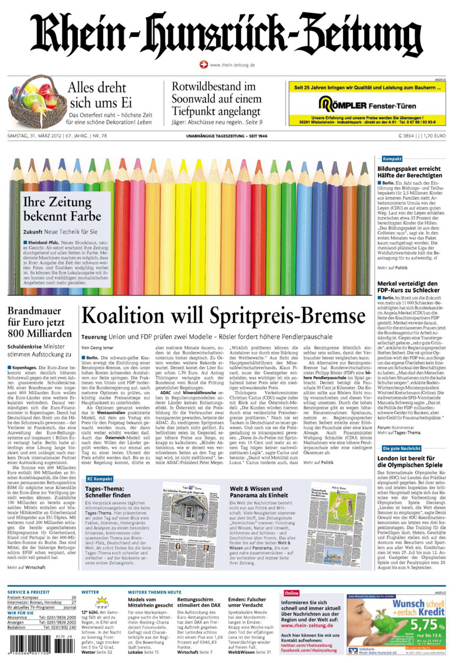 Rhein-Hunsrück-Zeitung vom Samstag, 31.03.2012