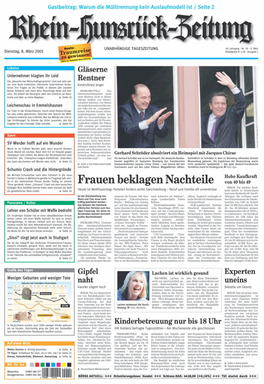 Rhein-Hunsrück-Zeitung vom Dienstag, 08.03.2005