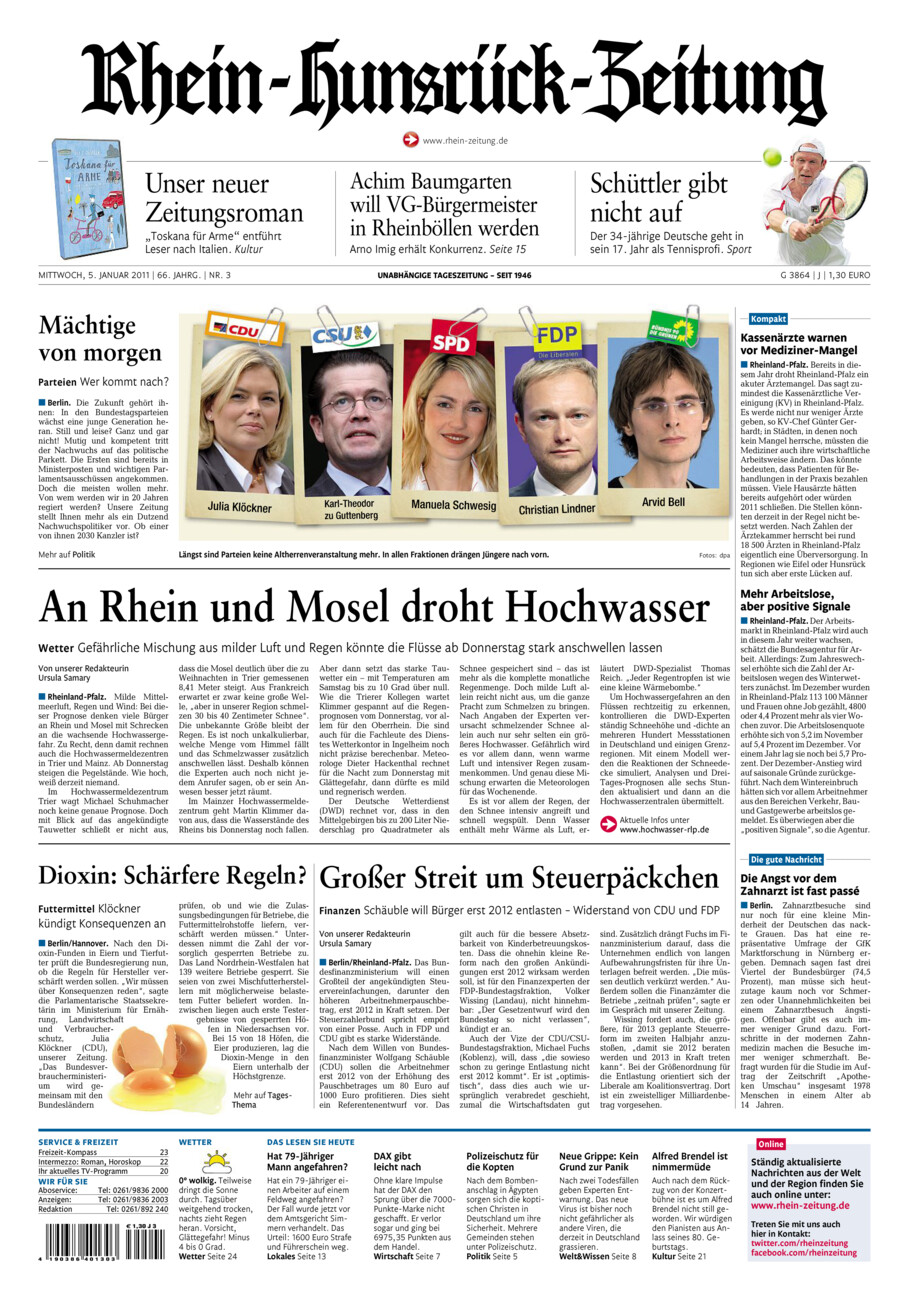 Rhein-Hunsrück-Zeitung vom Mittwoch, 05.01.2011