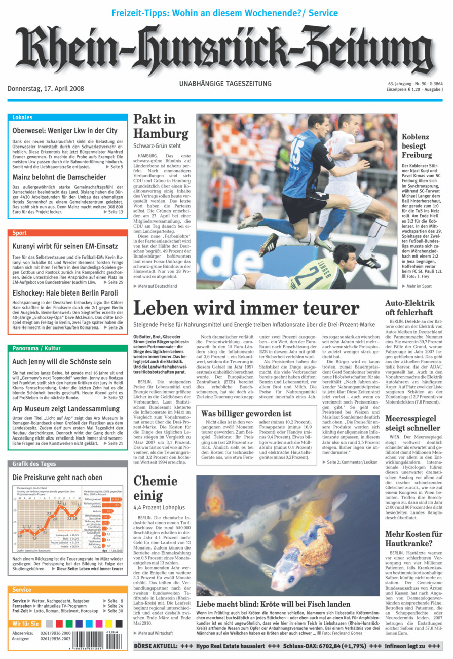 Rhein-Hunsrück-Zeitung vom Donnerstag, 17.04.2008