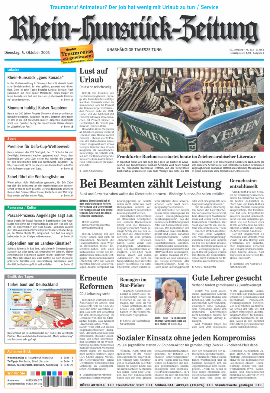 Rhein-Hunsrück-Zeitung vom Dienstag, 05.10.2004
