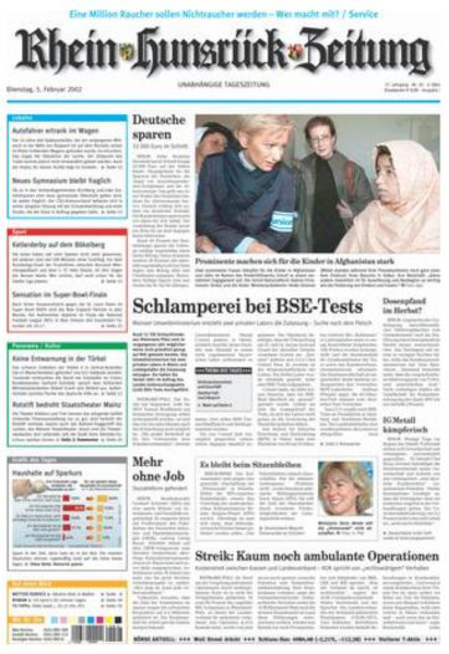 Rhein-Hunsrück-Zeitung vom Dienstag, 05.02.2002