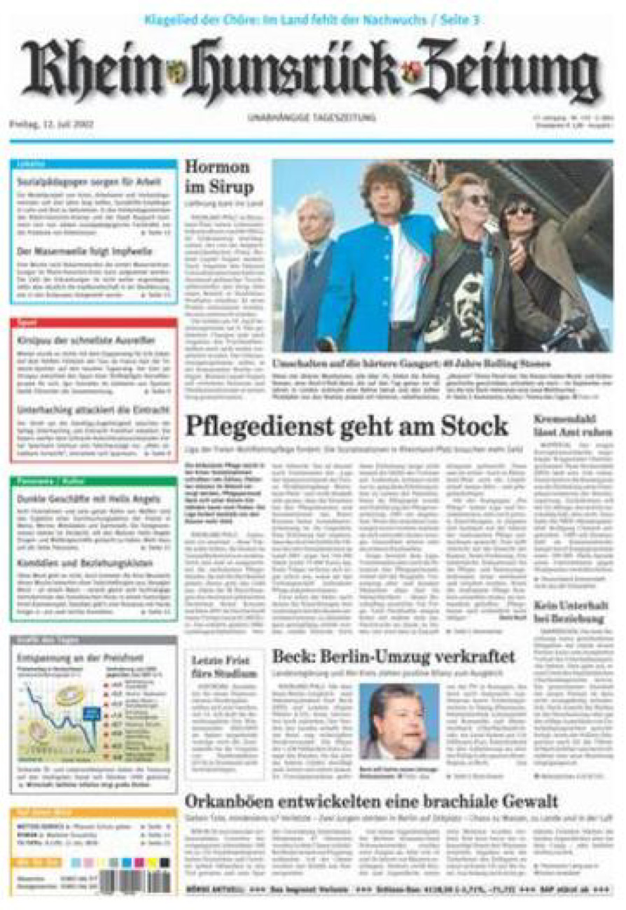 Rhein-Hunsrück-Zeitung vom Freitag, 12.07.2002