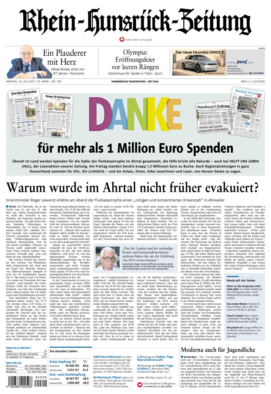 Rhein-Hunsrück-Zeitung vom Samstag, 24.07.2021