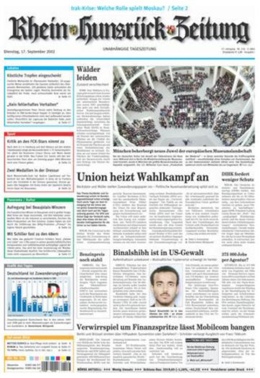 Rhein-Hunsrück-Zeitung vom Dienstag, 17.09.2002