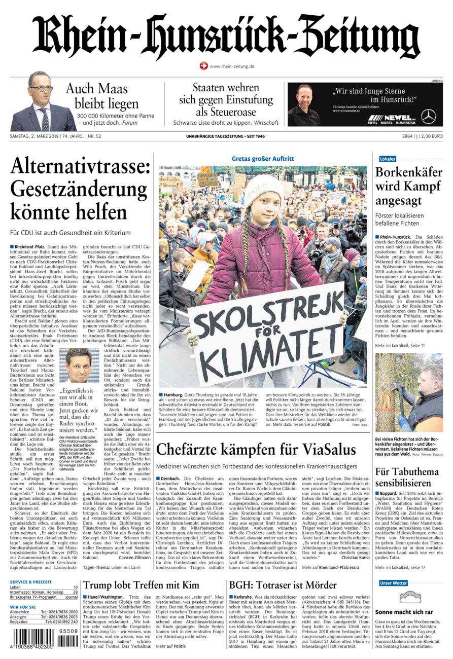 Rhein-Hunsrück-Zeitung vom Samstag, 02.03.2019