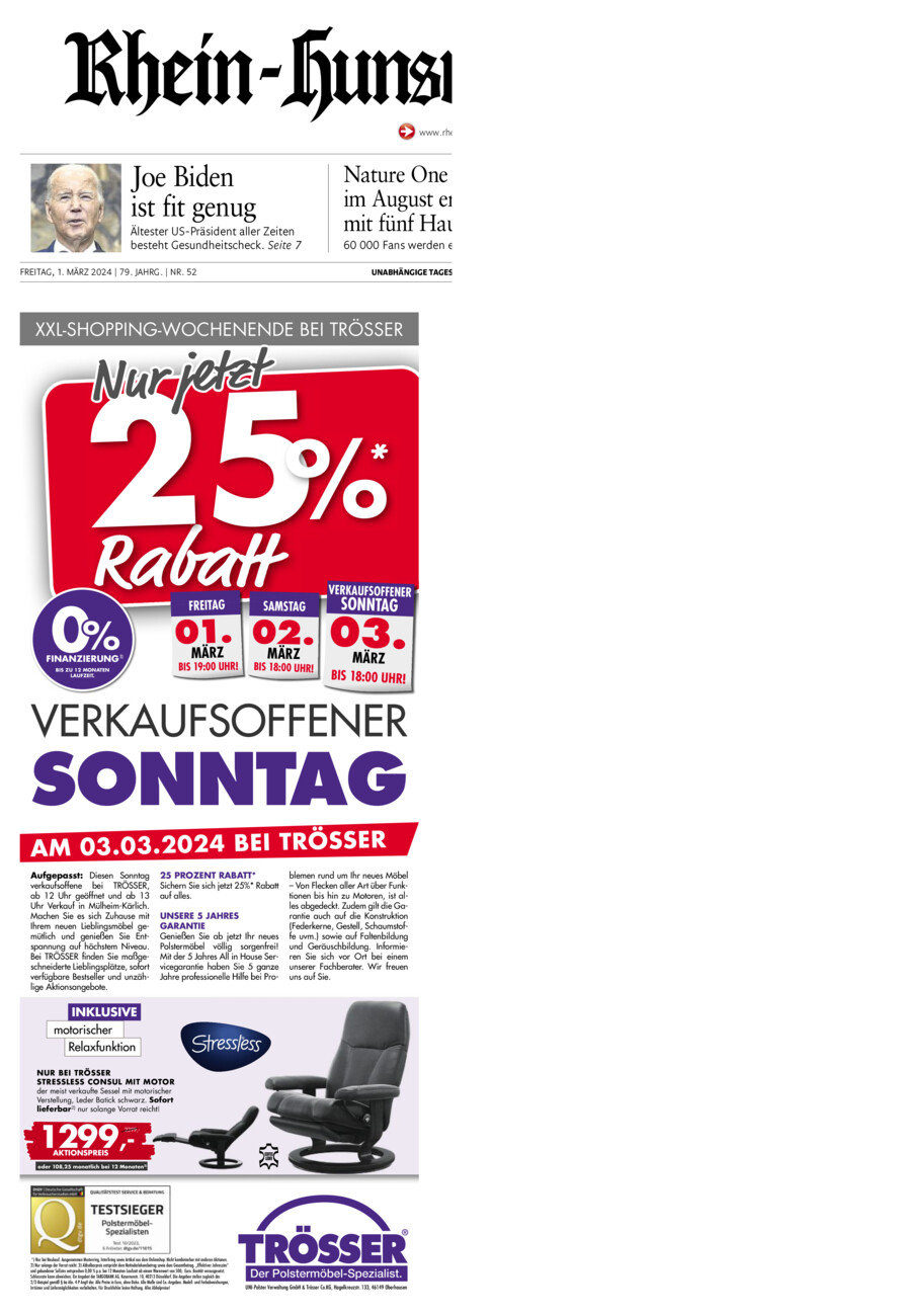Rhein-Hunsrück-Zeitung vom Freitag, 01.03.2024