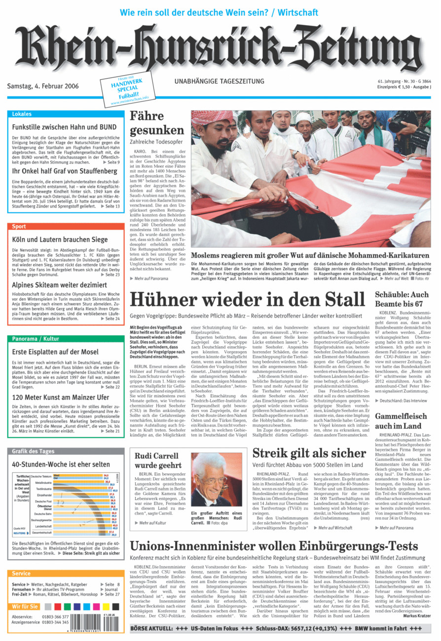 Rhein-Hunsrück-Zeitung vom Samstag, 04.02.2006