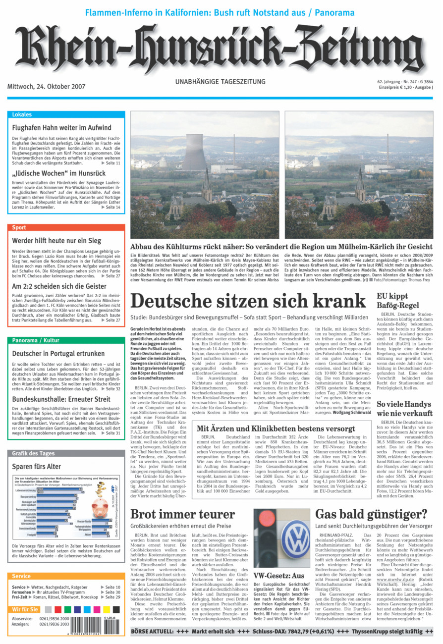 Rhein-Hunsrück-Zeitung vom Mittwoch, 24.10.2007