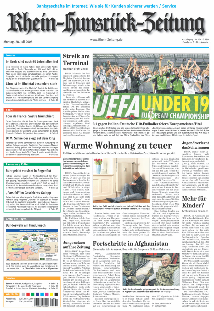 Rhein-Hunsrück-Zeitung vom Montag, 28.07.2008