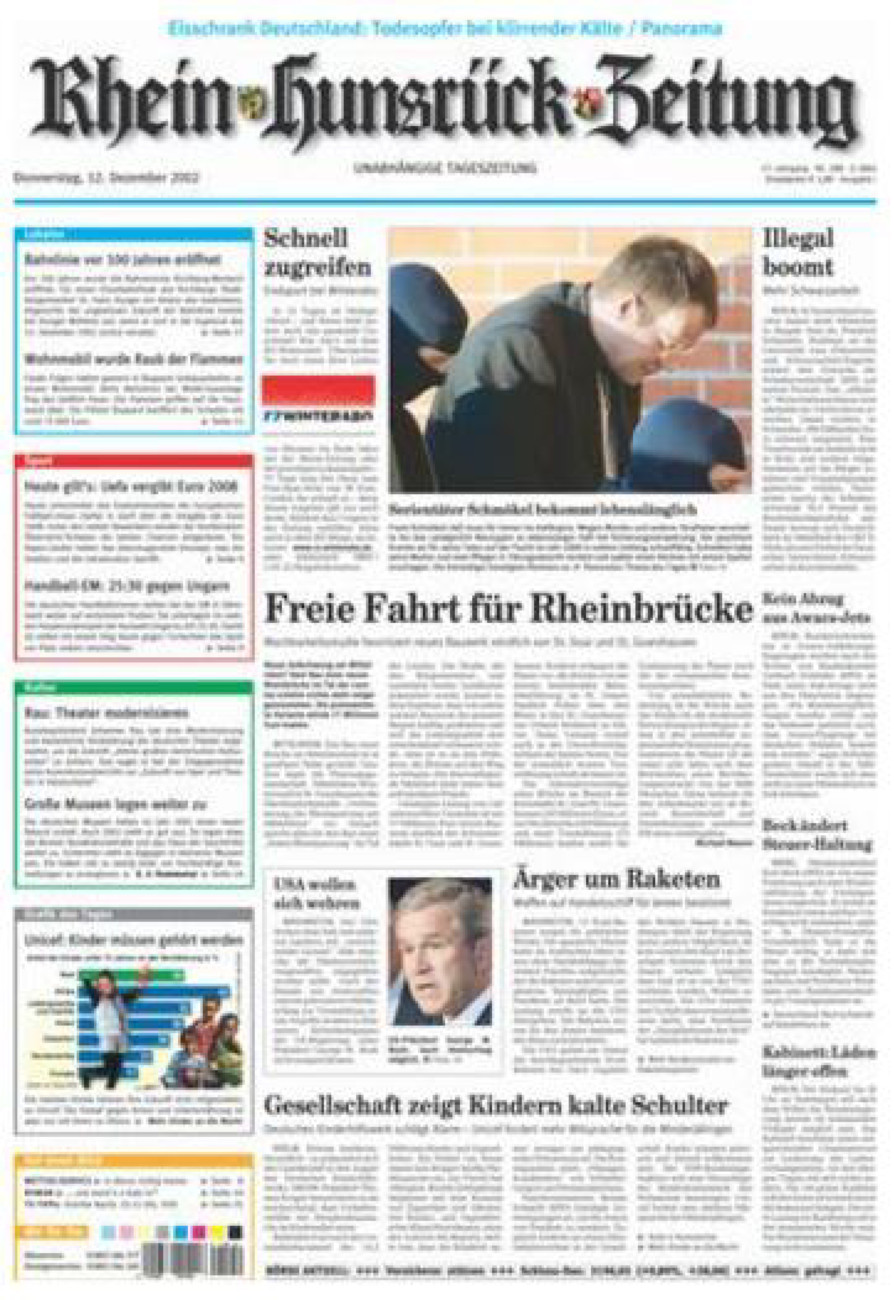 Rhein-Hunsrück-Zeitung vom Donnerstag, 12.12.2002