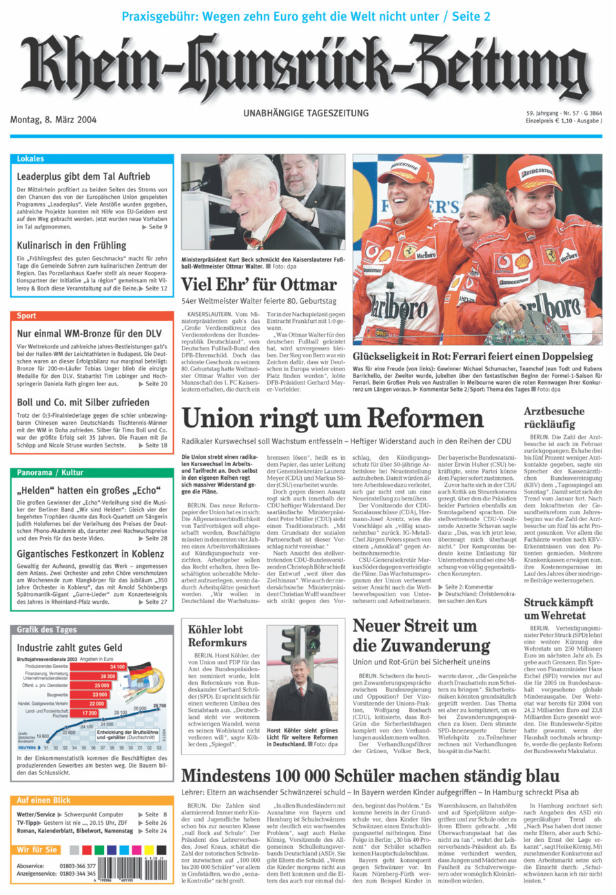 Rhein-Hunsrück-Zeitung vom Montag, 08.03.2004