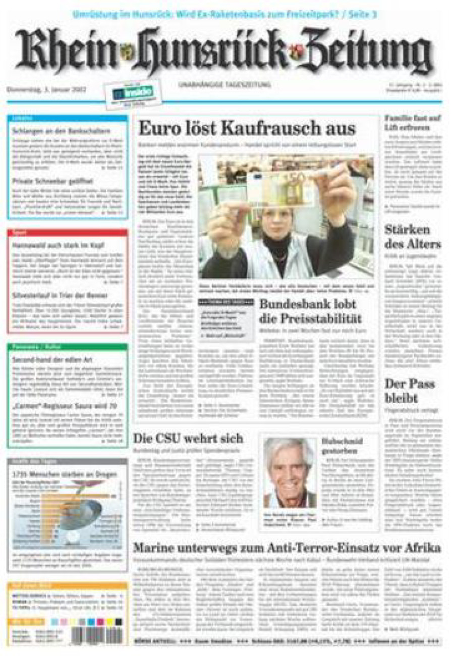 Rhein-Hunsrück-Zeitung vom Donnerstag, 03.01.2002