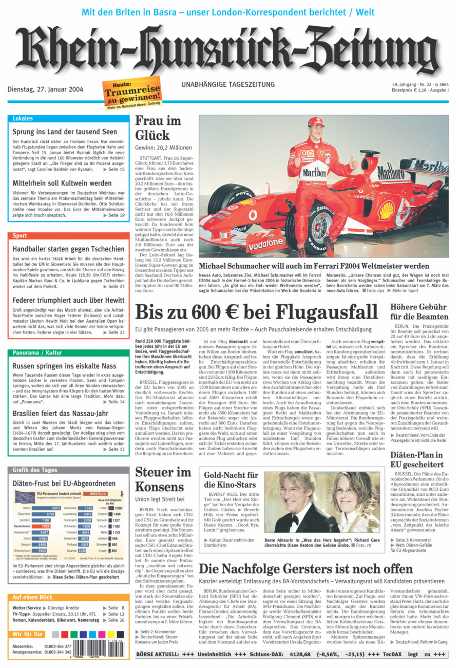 Rhein-Hunsrück-Zeitung vom Dienstag, 27.01.2004