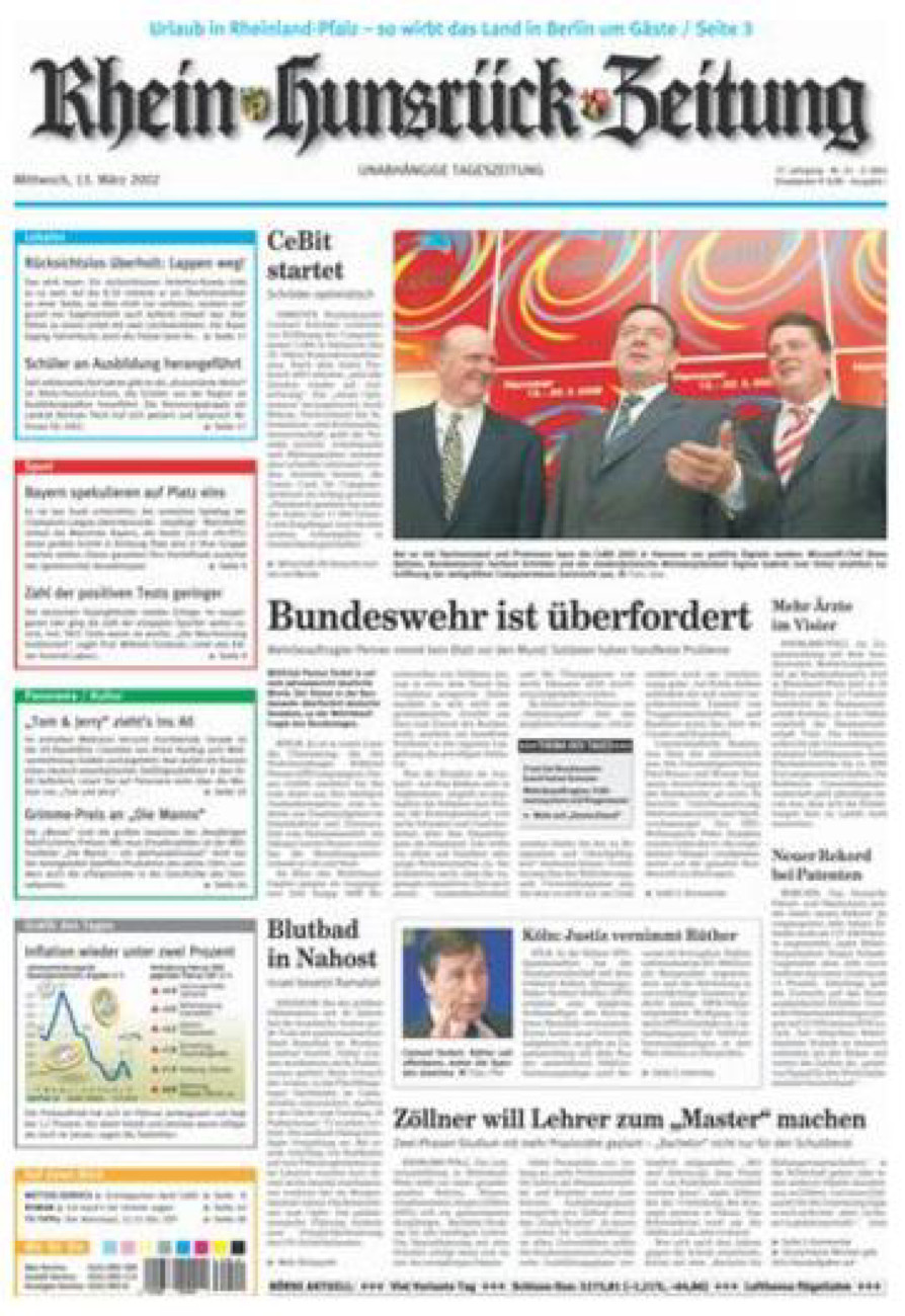 Rhein-Hunsrück-Zeitung vom Mittwoch, 13.03.2002