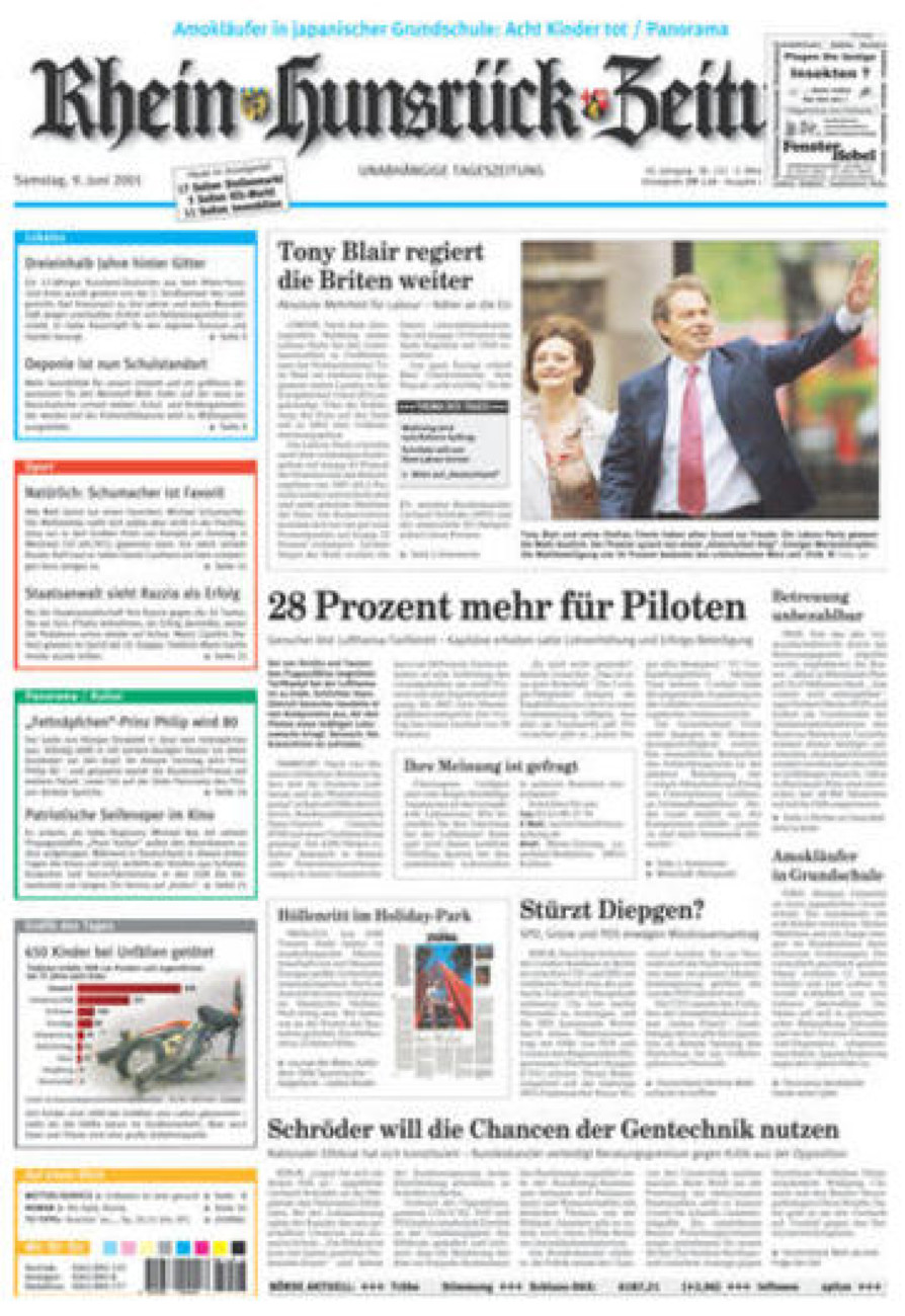 Rhein-Hunsrück-Zeitung vom Samstag, 09.06.2001