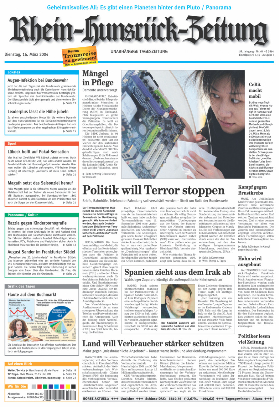 Rhein-Hunsrück-Zeitung vom Dienstag, 16.03.2004