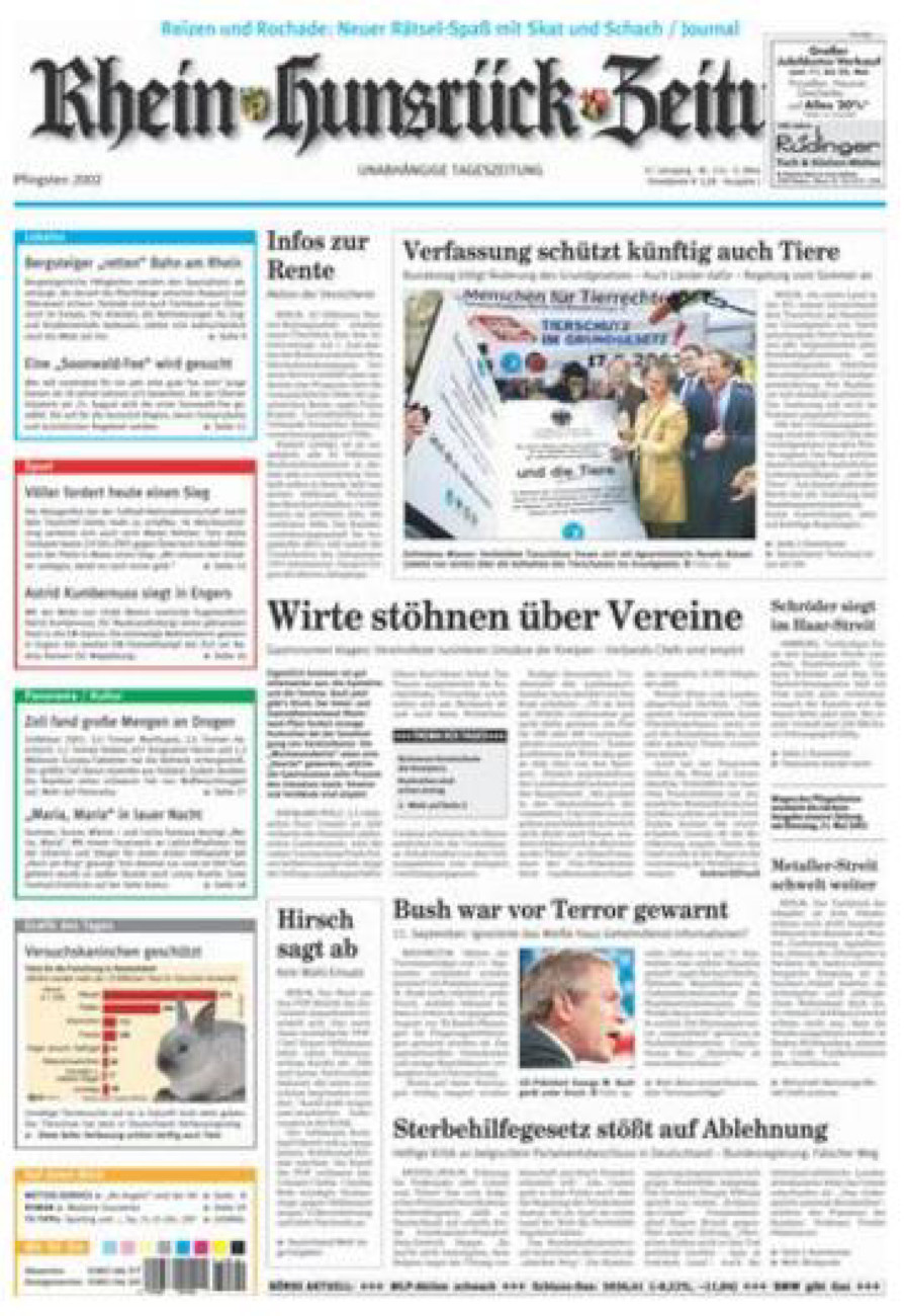 Rhein-Hunsrück-Zeitung vom Samstag, 18.05.2002