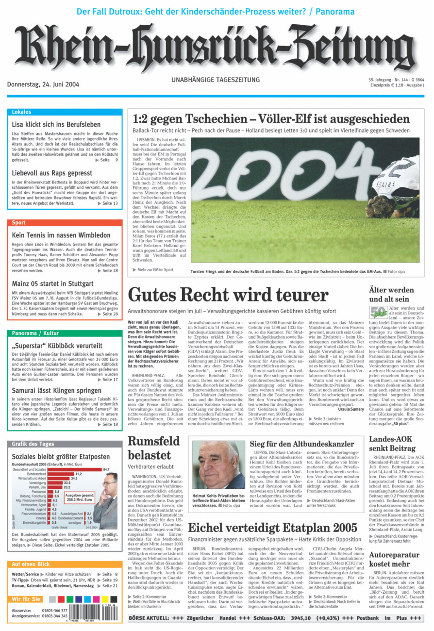 Rhein-Hunsrück-Zeitung vom Donnerstag, 24.06.2004