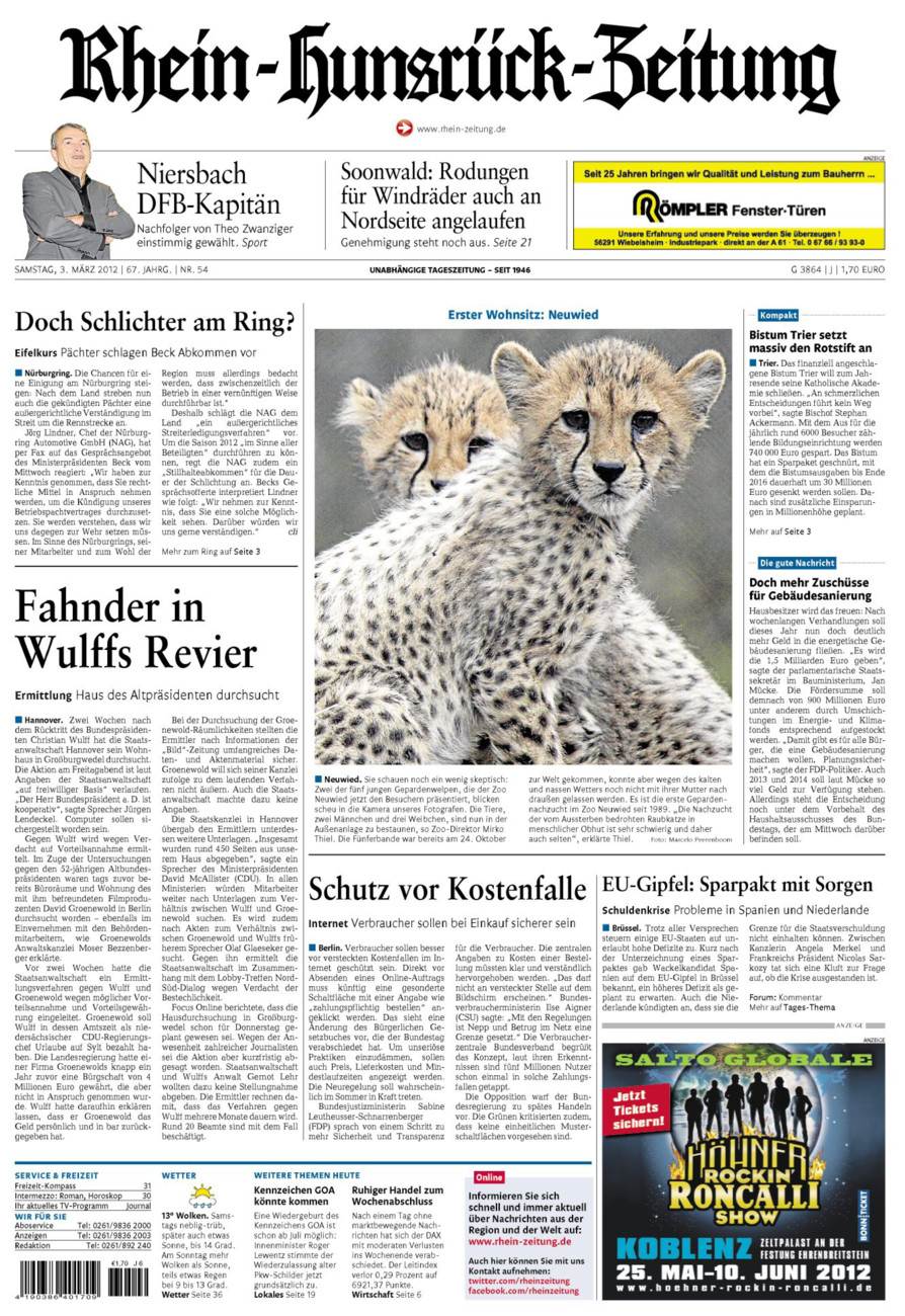 Rhein-Hunsrück-Zeitung vom Samstag, 03.03.2012