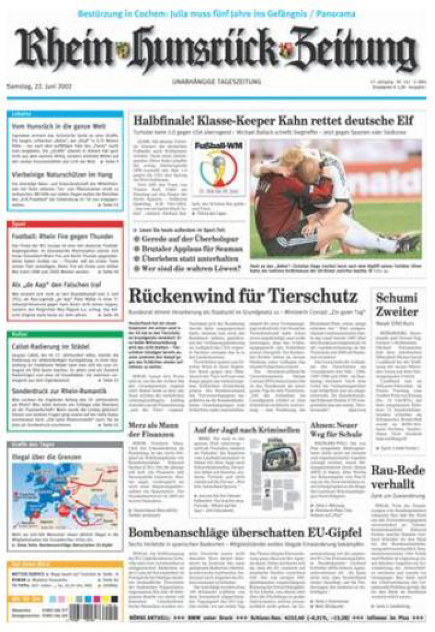 Rhein-Hunsrück-Zeitung vom Samstag, 22.06.2002