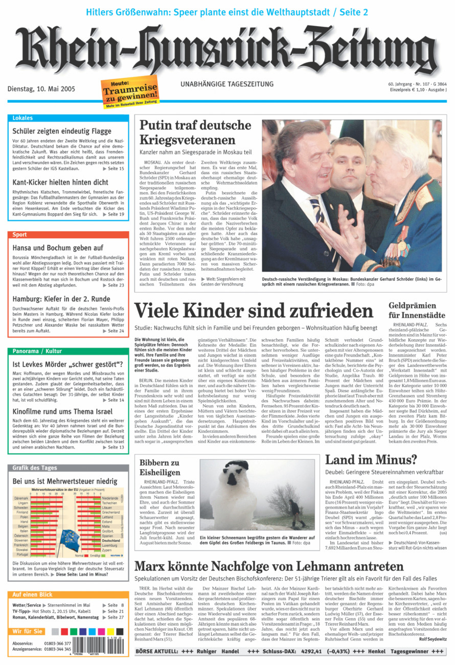 Rhein-Hunsrück-Zeitung vom Dienstag, 10.05.2005