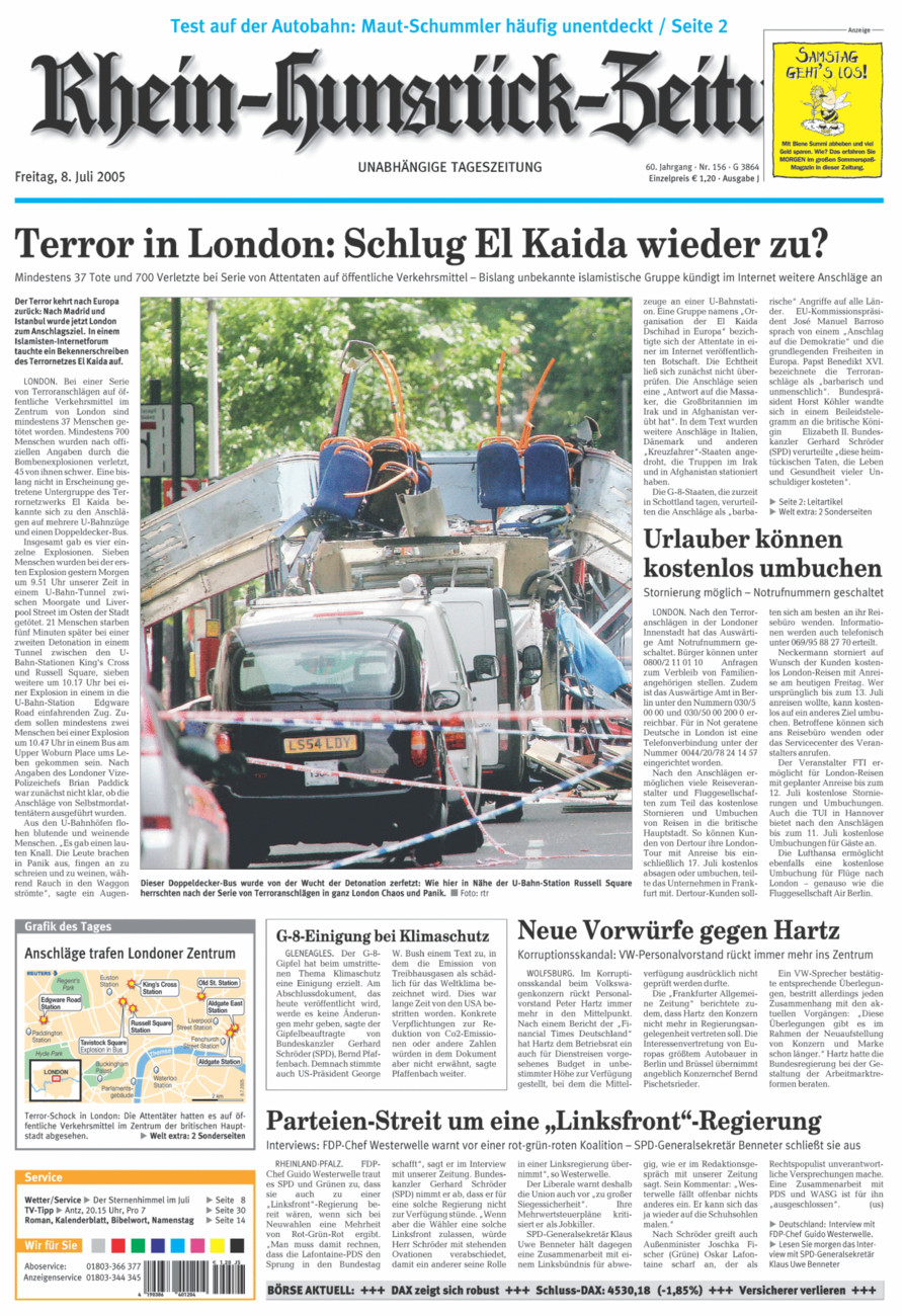 Rhein-Hunsrück-Zeitung vom Freitag, 08.07.2005