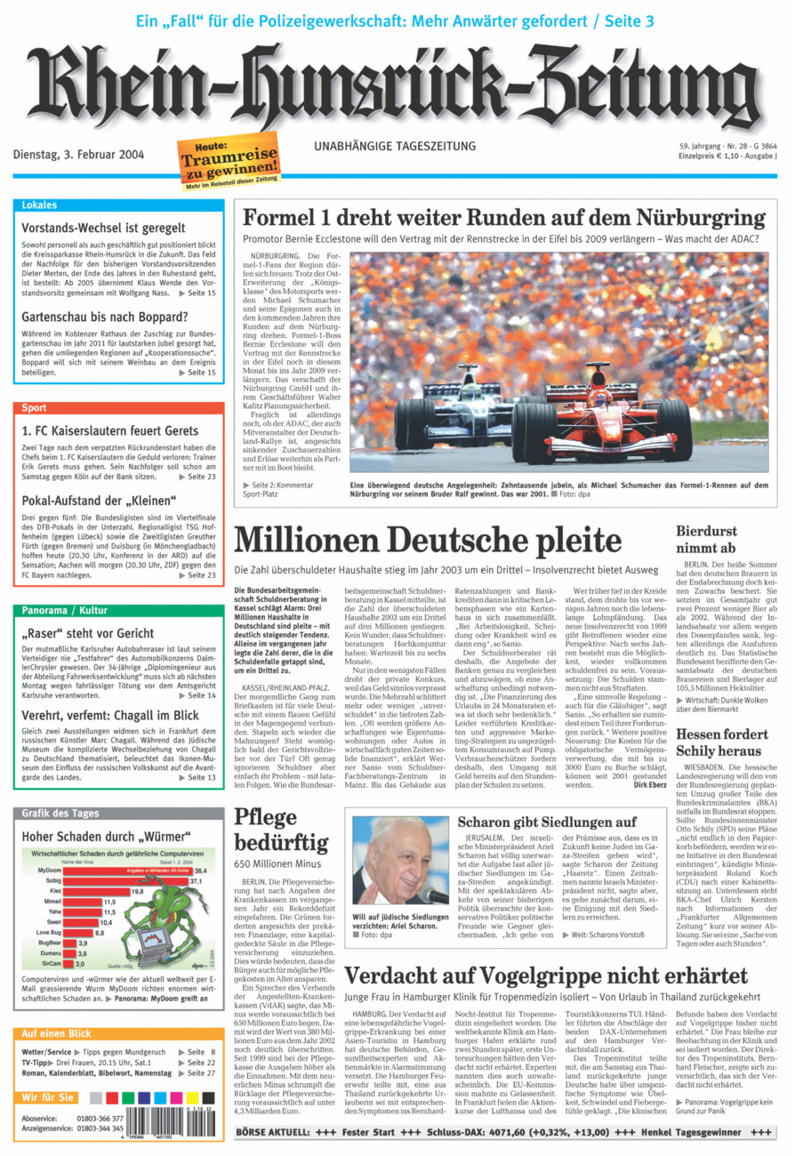 Rhein-Hunsrück-Zeitung vom Dienstag, 03.02.2004