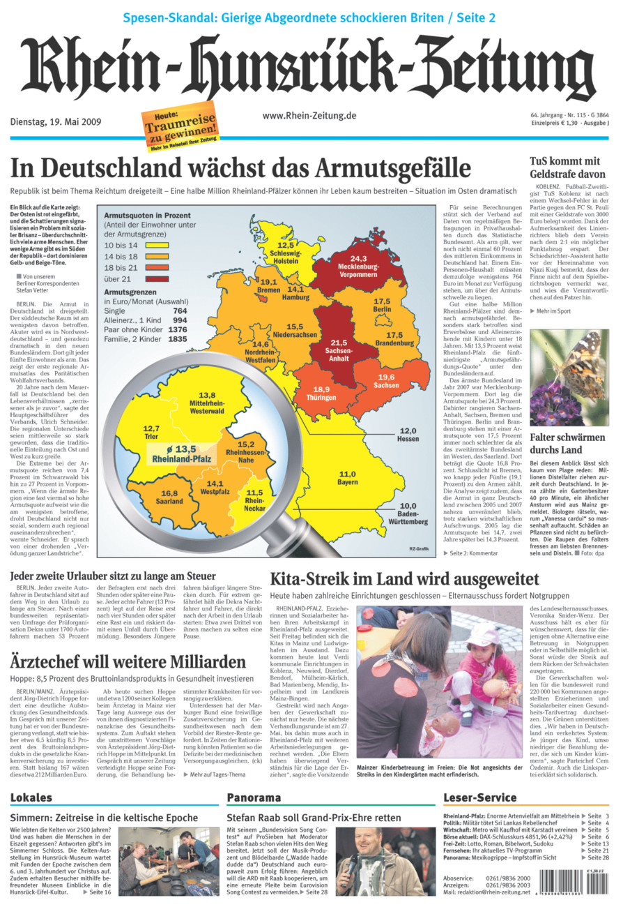 Rhein-Hunsrück-Zeitung vom Dienstag, 19.05.2009