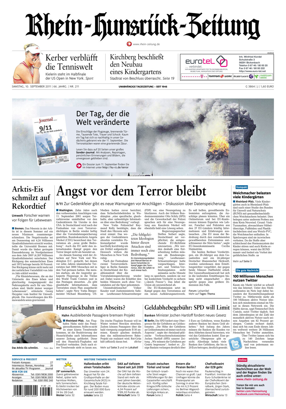 Rhein-Hunsrück-Zeitung vom Samstag, 10.09.2011