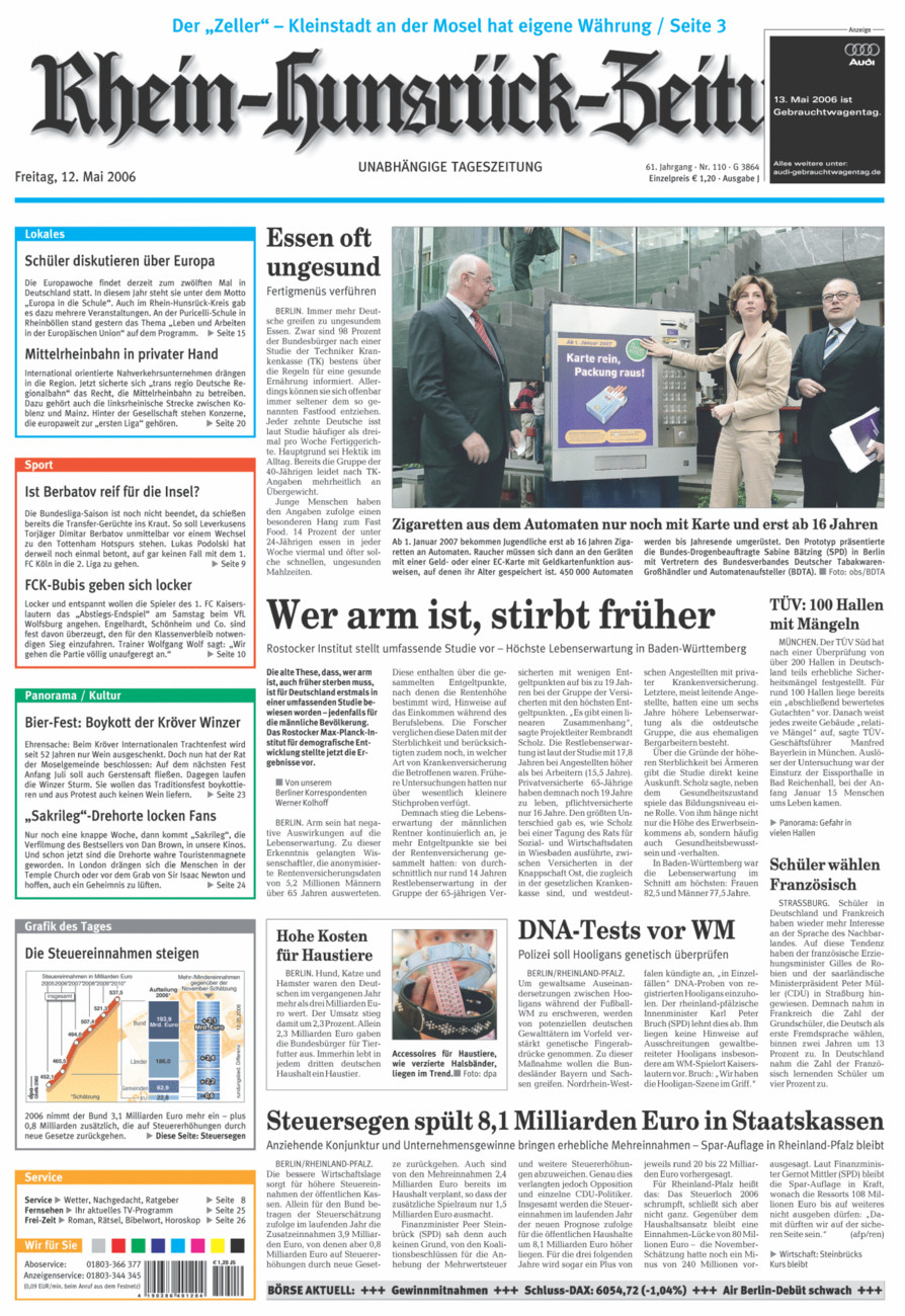 Rhein-Hunsrück-Zeitung vom Freitag, 12.05.2006