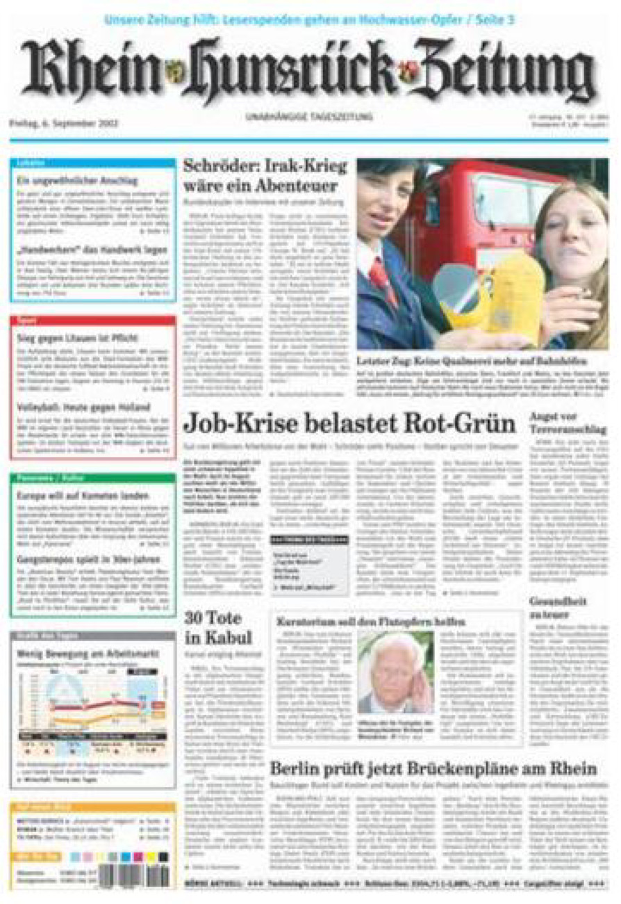 Rhein-Hunsrück-Zeitung vom Freitag, 06.09.2002
