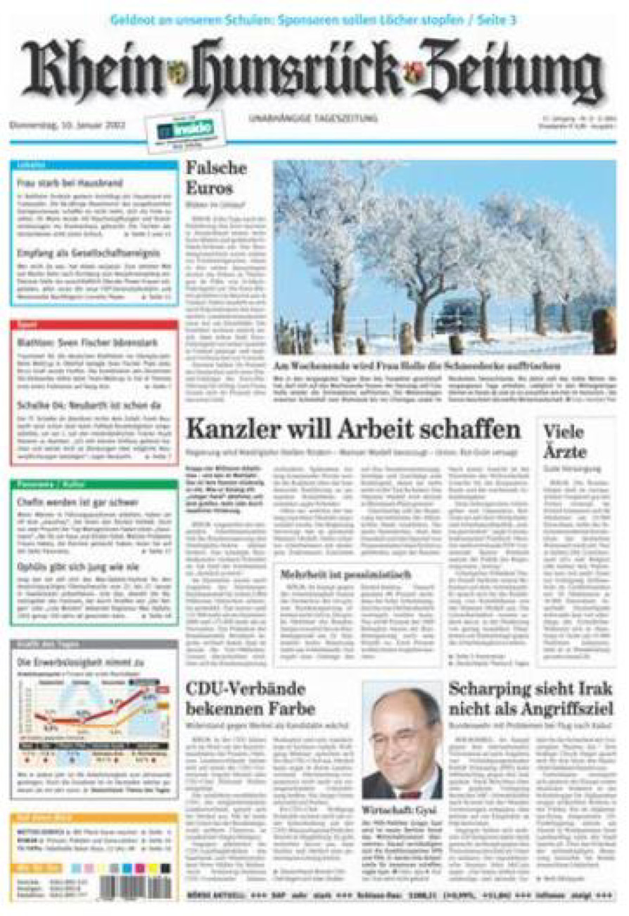 Rhein-Hunsrück-Zeitung vom Donnerstag, 10.01.2002
