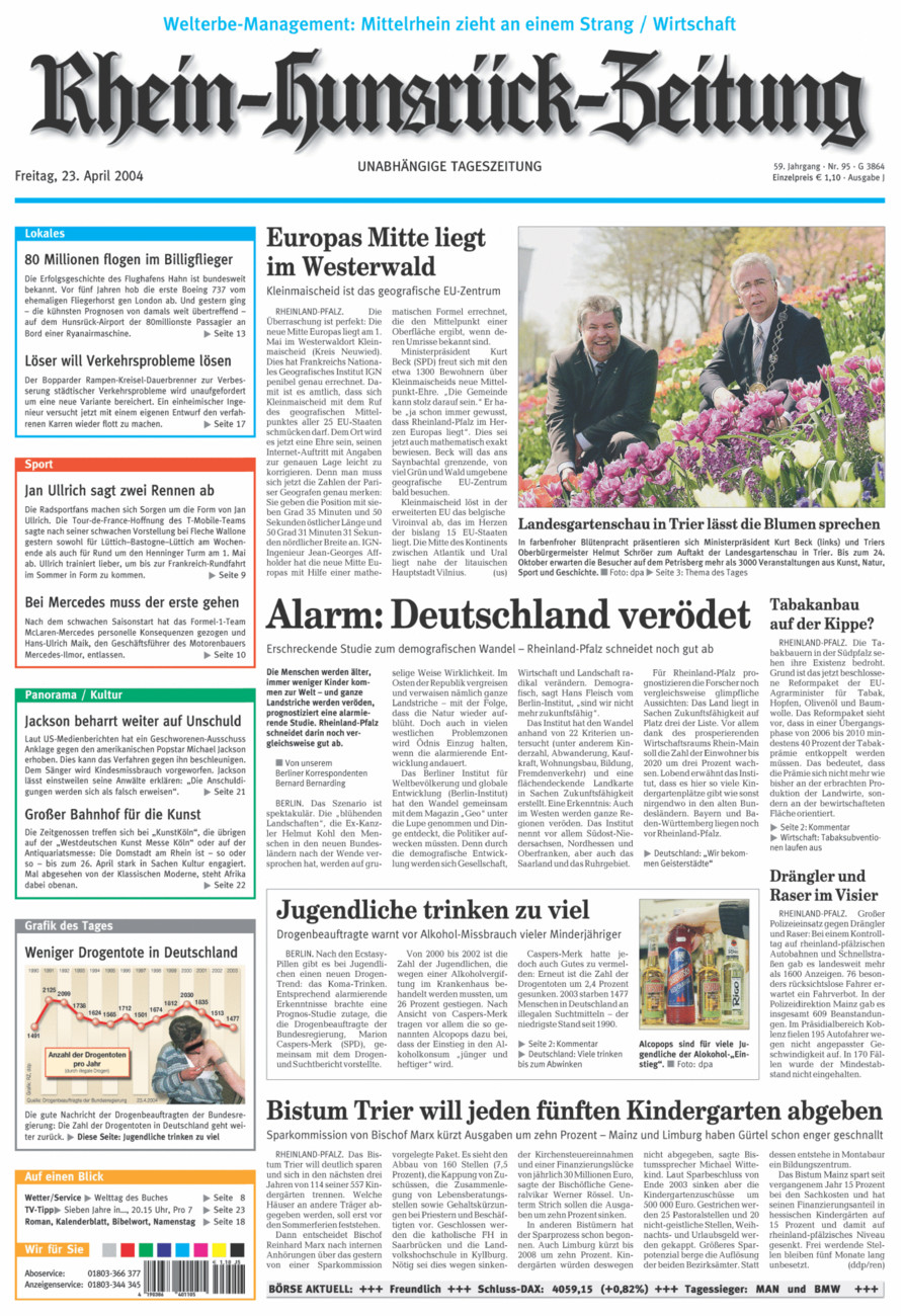 Rhein-Hunsrück-Zeitung vom Freitag, 23.04.2004